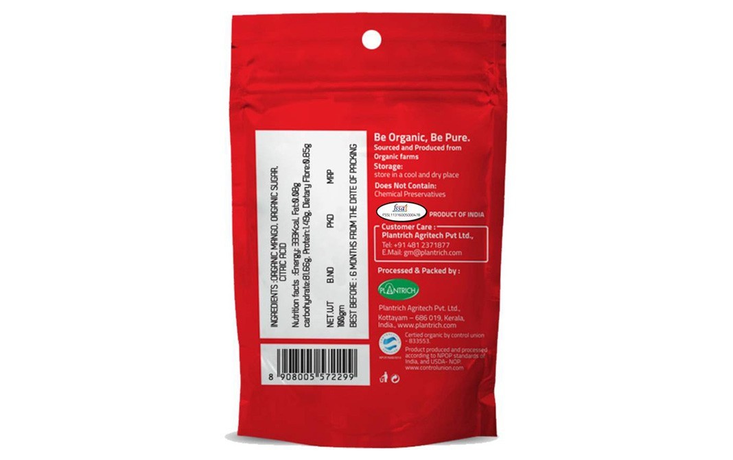Only Organic Mango Dried Fruits   Pack  100 grams